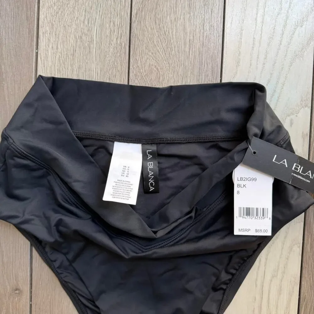 La Blanca High Waist Bikini Bottom NWT Size 8